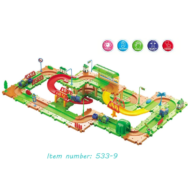 

Magical DIY racing track set,Big Size High Quality Cheap race track accessories with light and music gift for children boy girls