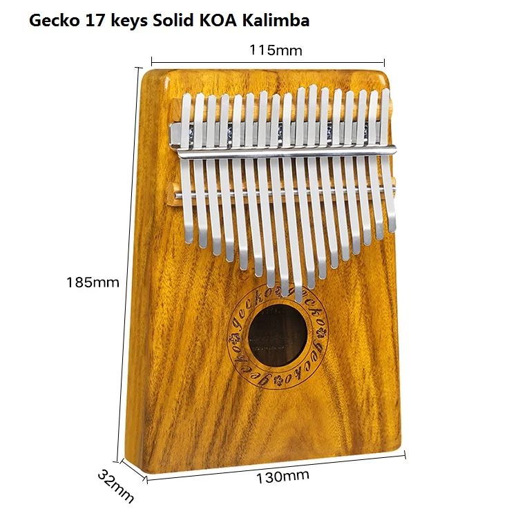 GECKO Kalimba 17 клавиш Акация(КоА) большой палец пианино и EVA высокая производительность защиты коробка, тюнинг молоток, профессиональные модели K17K