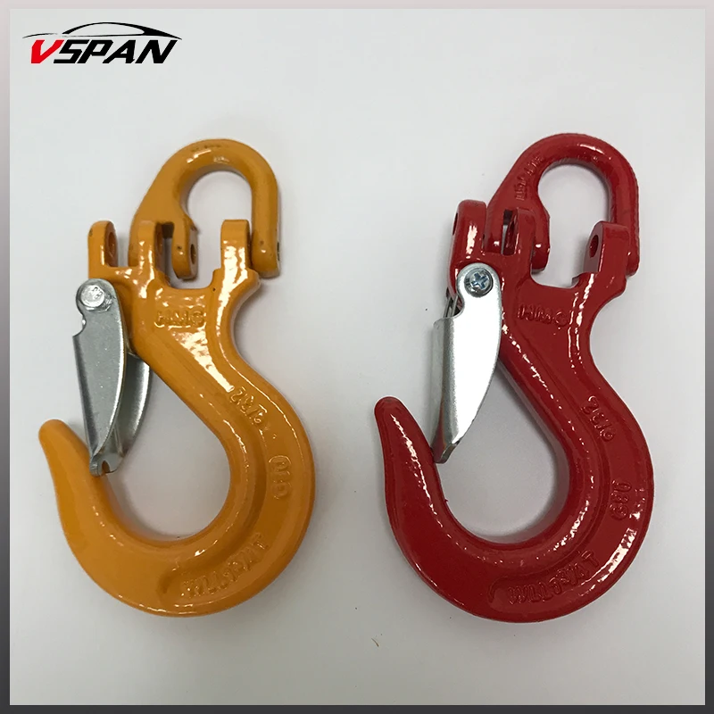 Steel Grade 80 Half Link Safety Latch Clevis Winch Cable Hook