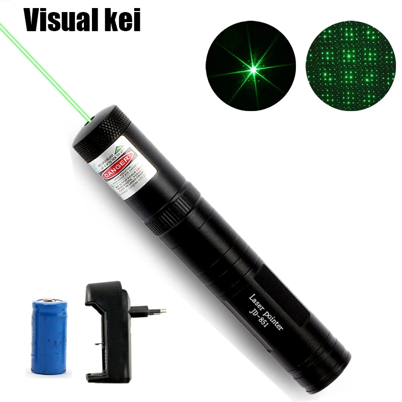 

High Power Green Laser Sight Hunting Dot tactical 532nm Lazer Powerful Red 851 Laser Pointer with 16340 Batteries and charger