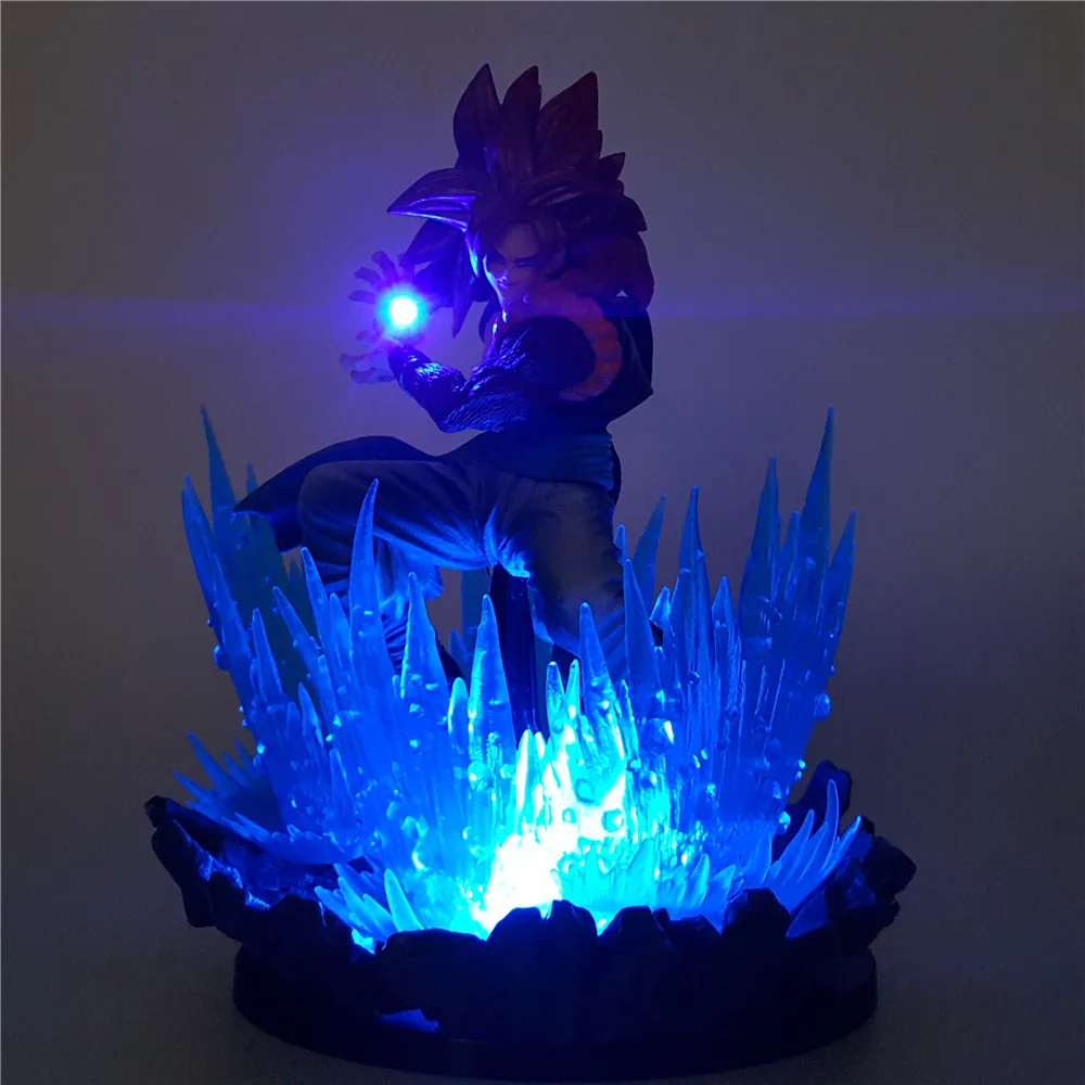 Dragon Ball Z Action Figure Gogeta Super Saiyan 4 Power Effect DIY LED light Set Toy Dragon Ball Super Gogeta Goku Vegeta Model