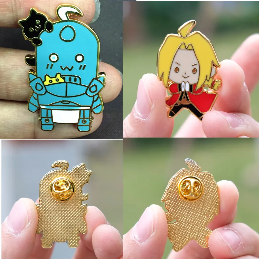 

Fullmetal Alchemi Edward Elric badge Enamel Pins and Brooches Lapel pin Jewelry for Backpack/Jeans Clothes cosplay collection