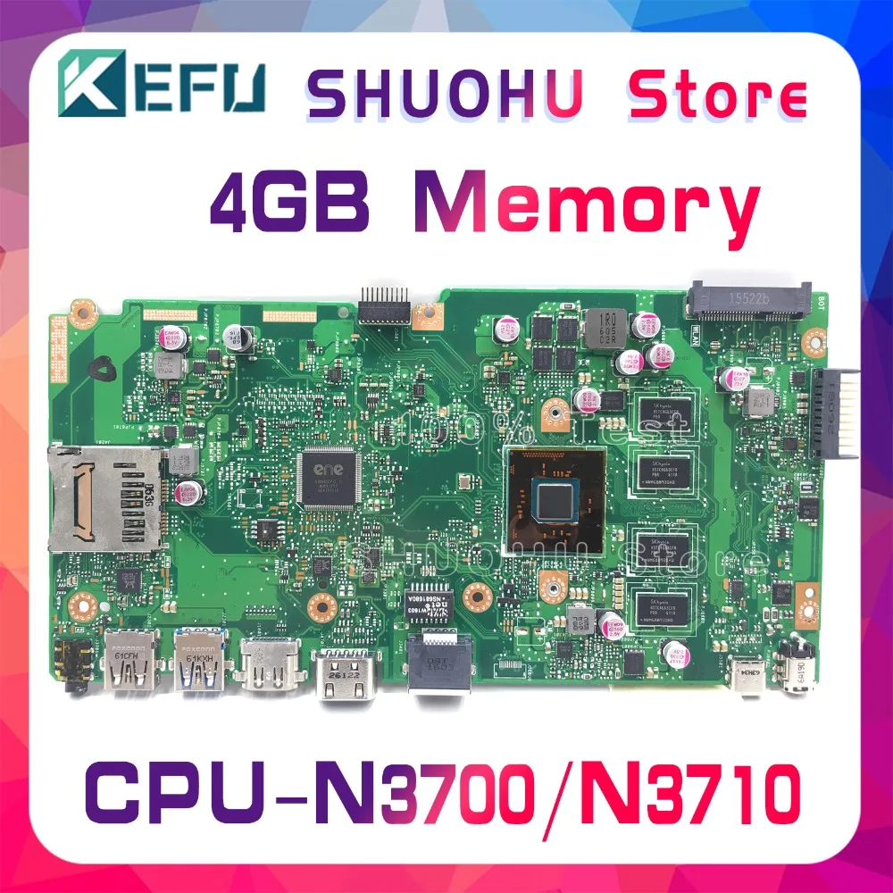 KEFU X540S For ASUS VivoBook X540SA F540S CPU N3700 Memory 4GB laptop motherboard tested 100% work original mainboard KEFU X540S For ASUS VivoBook X540SA F540S CPU N3700 Memory 4GB laptop motherboard tested 100% work original mainboard
