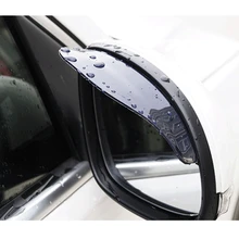 Черный 2 шт ПВХ автомобильная наклейка на зеркало заднего вида дождь брови уплотнитель авто зеркало дождь щит тени автомобиля-крышка протектор
