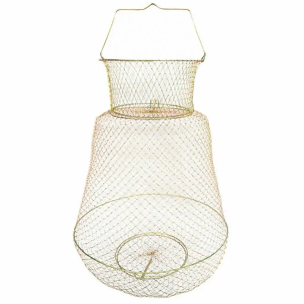 Foldable Portable Steel Wire Fishing Pot Trap Net Crab Crawdad Cage
