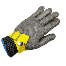 5 шт./лот, перчатки для здоровья и безопасности, устойчивые к порезам, дышащие перчатки из нержавеющей стали, для мясной обработки, размер M