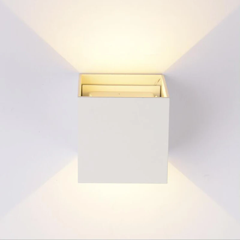 Ajustável ao ar Cubo de Superfície à Prova d' Água Levou Parede Lâmpada Frio - Quente Branco Azul Verde Vermelho Livre Montado Varanda Jardim Luz 12 w 6 À prova d' água 12 W Levou