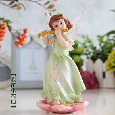 خلاقة وجميلة اللون الملاك الدمى خزانة زينة الزفاف تأثيث غرفة المعيشة فتاة صديق تماثيل النحت المنزل