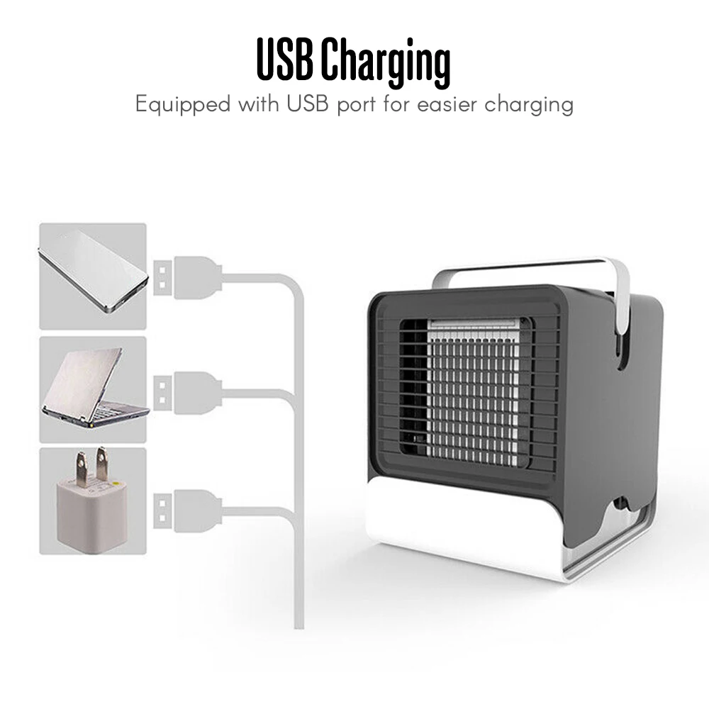 USB мини вентилятор ультра компактный портативный охладитель воздуха мини Кондиционер светодиодный ночник автомобильные аксессуары
