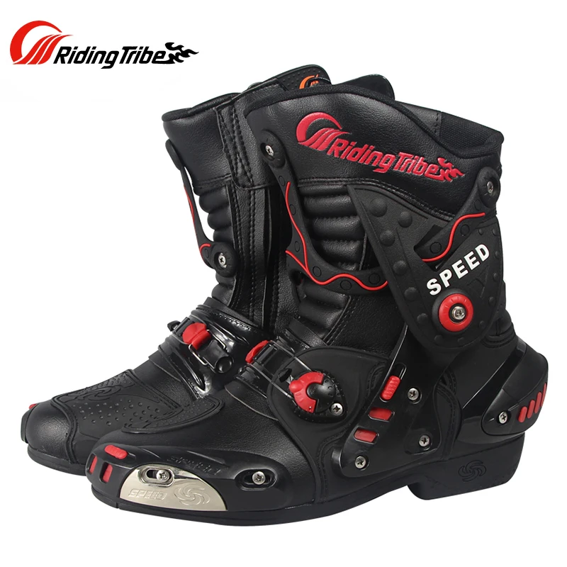 Профессиональные мотоциклетные ботинки для верховой езды; кожаные байкерские ботинки; дышащая гоночная обувь для мотокросса по бездорожью; A010