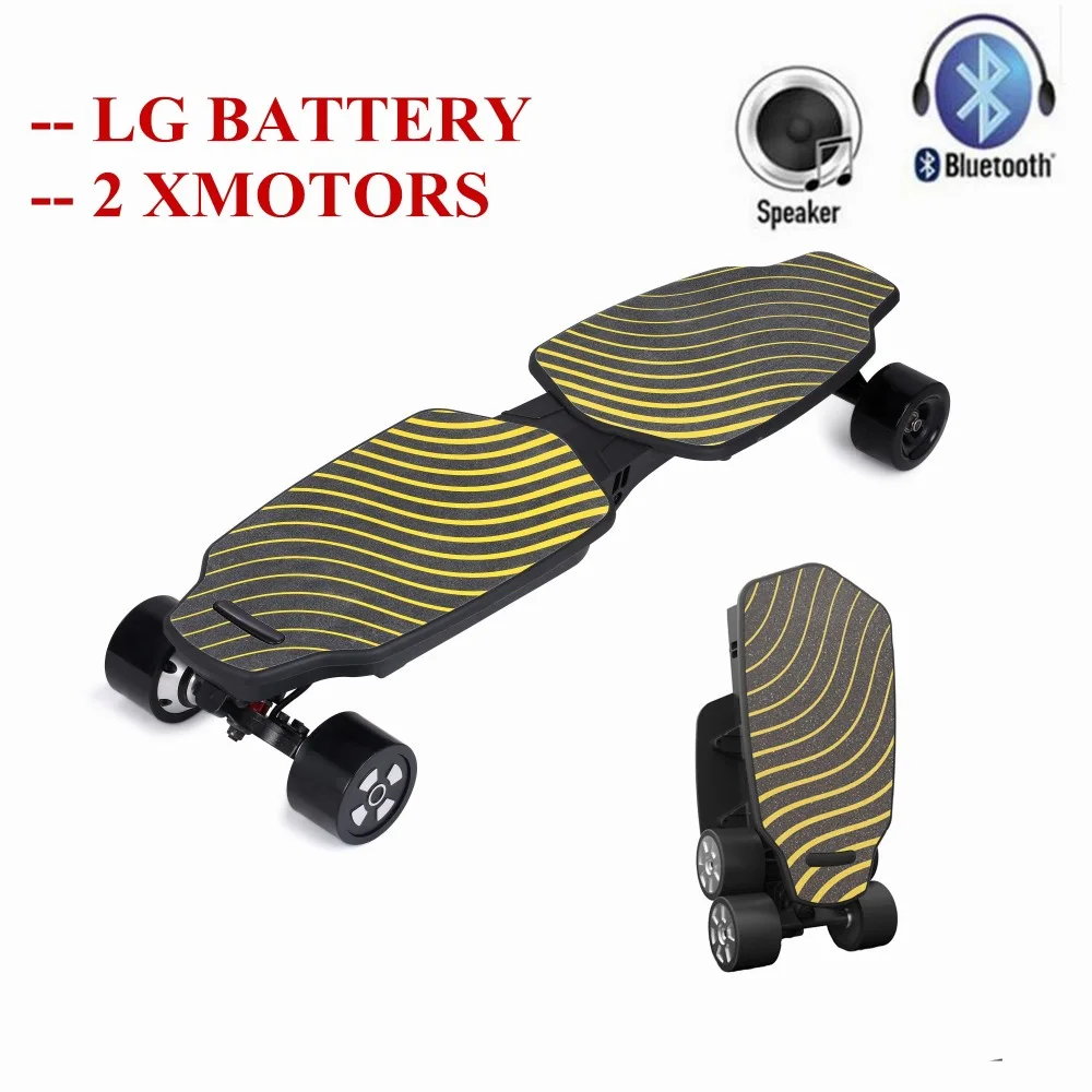 Foldable 4 Wheels Electric Skateboard Hoverboard Scooter Dual Motors