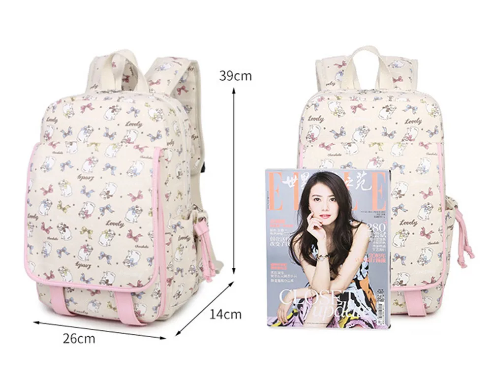 Школьные сумки для девочек-подростков, школьная сумка для девочек, Холщовая Сумка для женщин, дорожные сумки с милым рисунком кота, школьная сумка рюкзак, рюкзак