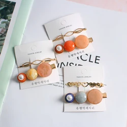 Imitation Pearl Colorful Beads Hair Clips Irregular Geometric Hairpins Korea Fashion Women Metal Hair Styling Accessories Imitation Pearl Colorful Beads Hair Clips Irregular Geometric Hairpins Korea Fashion Women Metal Hair Styling Accessories