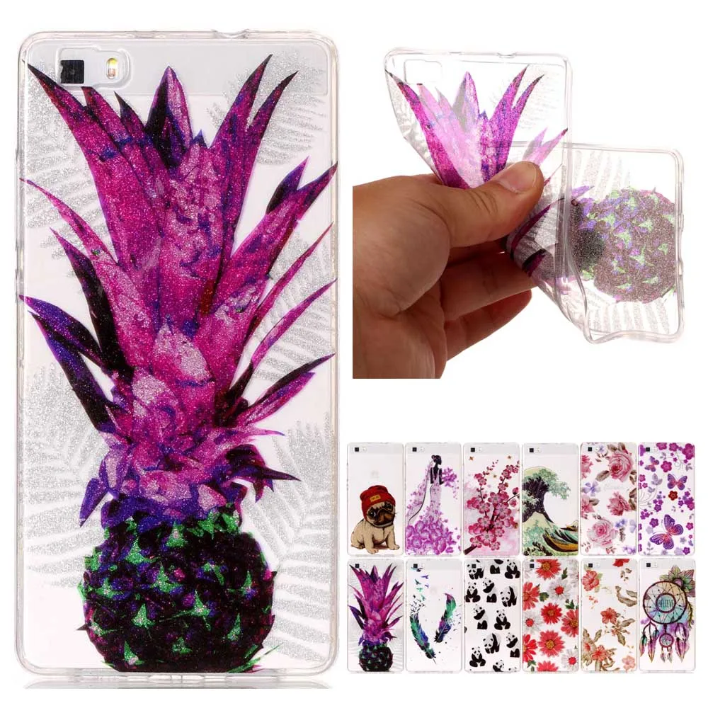 Exquisite pineapple patter soft tpu case For Huawei P8 Lite Cases Ascend mobile phone Fitted Case coque bags |