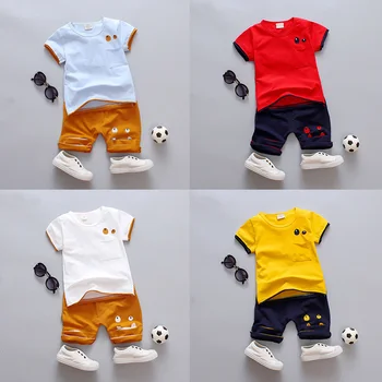 

Summer Baby Boys Cartoon Eyes Print Pattern Tops T-shirt Shorts Casual Short Sleeve Outfits Sets