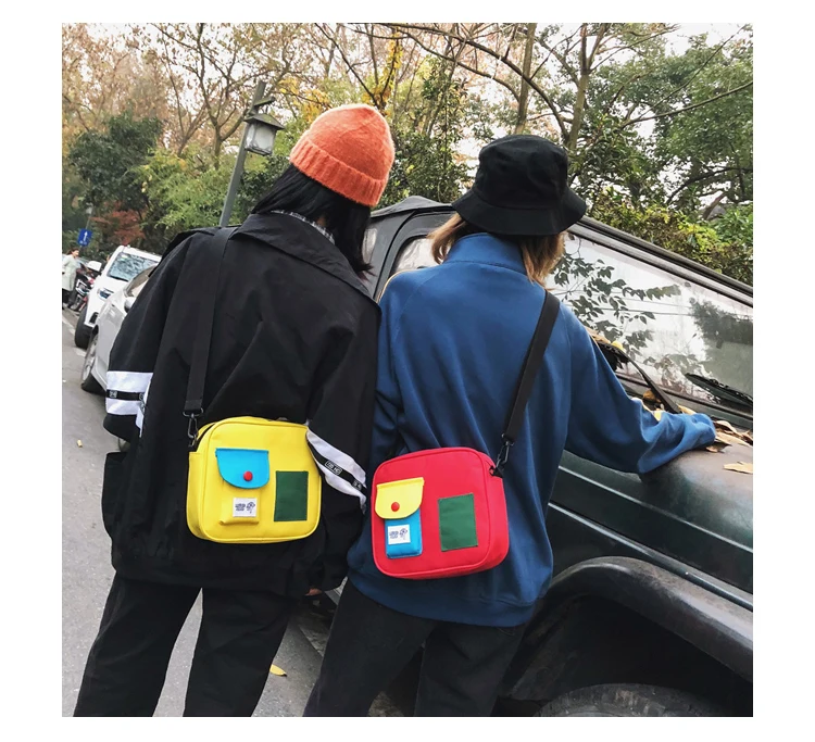 Menghuo Cute Panelled Shoulder Bags for Women Nylon Patchwork CrossBody Bag Brand Casual Messenger Bag Girls Handbag Bolso Mujer_24