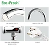 Ecofresh, grifo eléctrico instantáneo, grifo calentador de agua, calentador, grifo de calefacción en frío, calentador de agua instantáneo sin depósito ► Foto 3/6