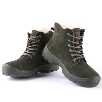 

Waterproof Leather Hiking Boots Outdoor Thick Warm Anti-slip Sports Shoes Men Climbing Mountain Tactical Sneakers AA11991