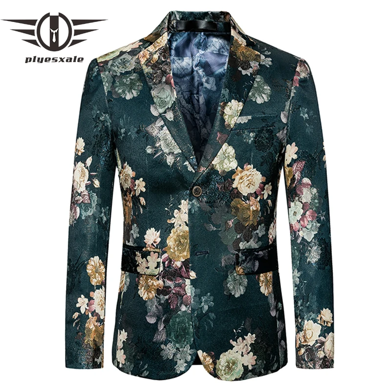Costume Costumes 3 Plyesxale Fit Scène 2 Hommes Marque Pour Luxe Slim 1 Blazer Chanteurs Veste 2018 De Floral Q405 floral Vintage floral Les D2eWE9YIH