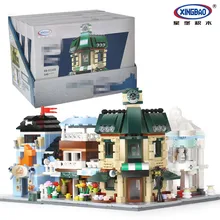 Xingbao 01105 натуральная 1079 шт. в Кофе магазин Свадебный магазин цветочный магазин Pet Shop набор 4 в 1 здания Конструкторы кирпичи Игрушечные лошадки модель