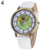 moda mujer 2018 Women Men Unisex Map Airplane Dial Denim Jean Band Analog Quartz Wrist Watch clock