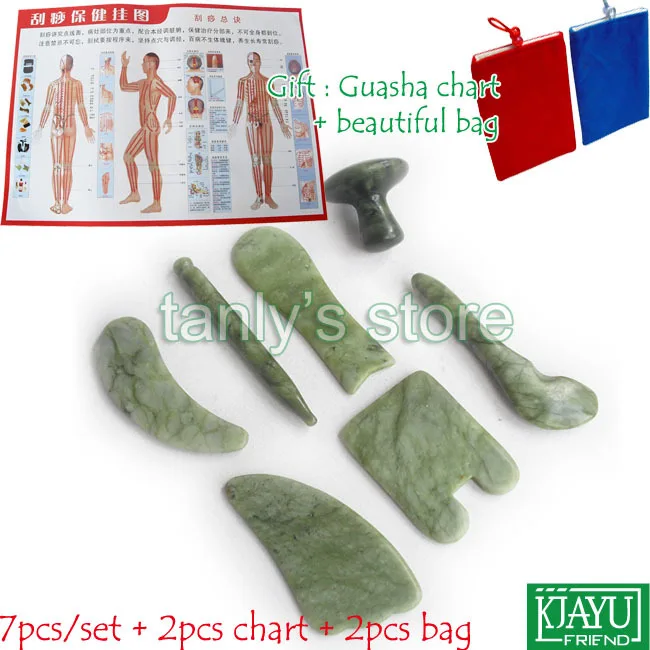 7pcs/set Men Women Massage Tool Hot Guasha Beauty Tool Massage Stone Sets Natural Glaze Jade Traditional Chinese Medicine Tools 7pcs/set Men Women Massage Tool Hot Guasha Beauty Tool Massage Stone Sets Natural Glaze Jade Traditional Chinese Medicine Tools