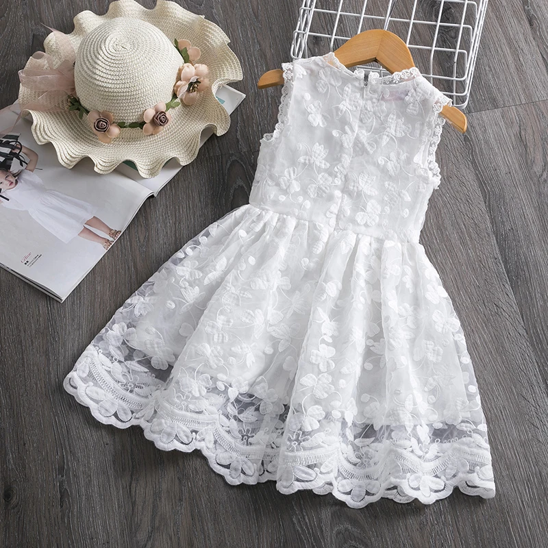 Платье для маленьких девочек; коллекция года; летняя детская одежда с кружевной вышивкой для девочек; вечерние платья принцессы; повседневная одежда; платья для дня рождения
