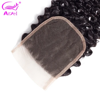 Ariel Deep Wave Closure 4x4 Human Hair Closure 20 22 Inch Swiss Lace Closure Brazilian Closure Remy Middle Free Part Closure 6
