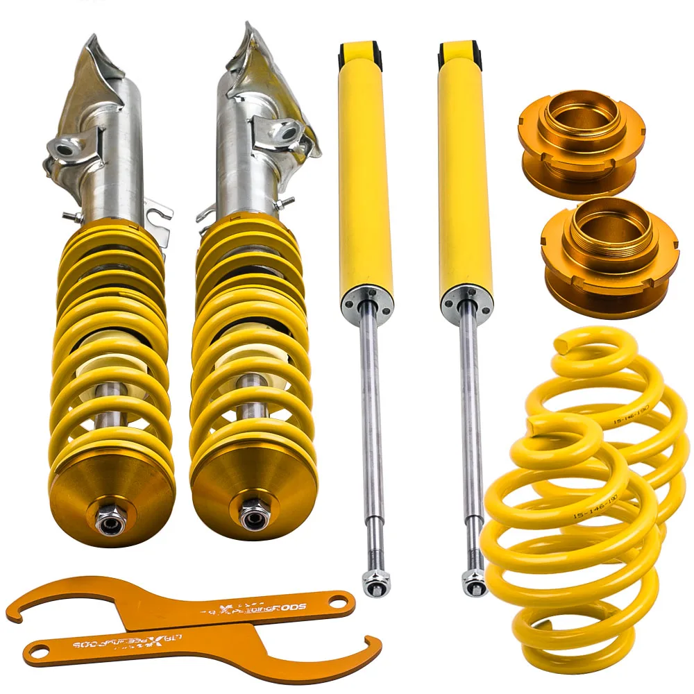 Adj. Height Lowering Suspension Coilover Coilovers Kit For BMW E36