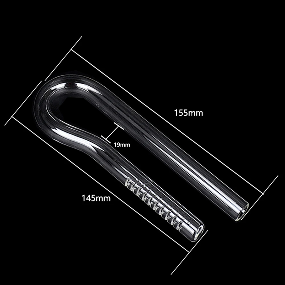 Aquarium Glass Lily Pipe Inflow Outflow Pipe ADA Style Glass Inlet Outlet Water Pipe for Fish Tank