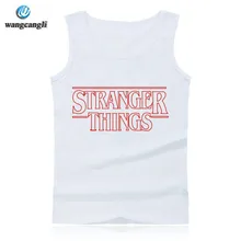 Странные Вещи Бодибилдинг летняя майка с бретелями жилет Повседневная Уличная хлопковая рубашка без рукавов модная Фитнес майка Топ для мужчин