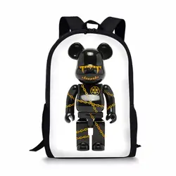 Bearbrick медведи Детский рюкзак Детская школьная сумка Мода женщина городской новый стиль Молодежный унисекс прочный высокое качество-C