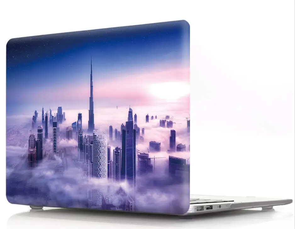 Architectural Pattern Laptop Cover Case for Mac Macbook Air 11 13 Pro Retina 12 13 15 Anti-drop Shell 11.6 13.3 15.4 Touch Bar