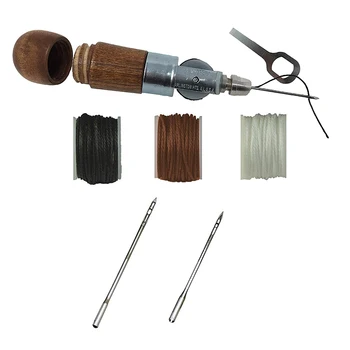 

Leathercraft Sewing Stitching Awl Tool Kit DIY Craft Leather Canvas Bag Belt Repair Lockstitch Set WXV Sale