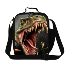 3 Trendy Animal Dinosaur Lunch Bag Men Food Thermal Bag Small Zoo Lunchbox for Boys Children Outdoor Lancheira Picnic Bag