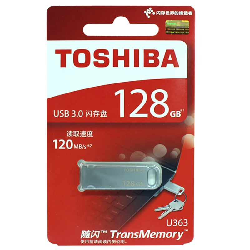 Новинка, USB флеш-накопитель TOSHIBA, 128 ГБ, 64 ГБ, 32 ГБ, флеш-накопитель, флешка, водонепроницаемый металлический серебристый u-диск, Memoria cel, usb флешка, подарок U363