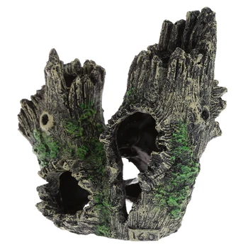 

Resin Dead Wood Simulation Tree Hole Hiding Cave Aquarium Reptile Habitat Landscaping Decor Fish Evasion House Breeding House