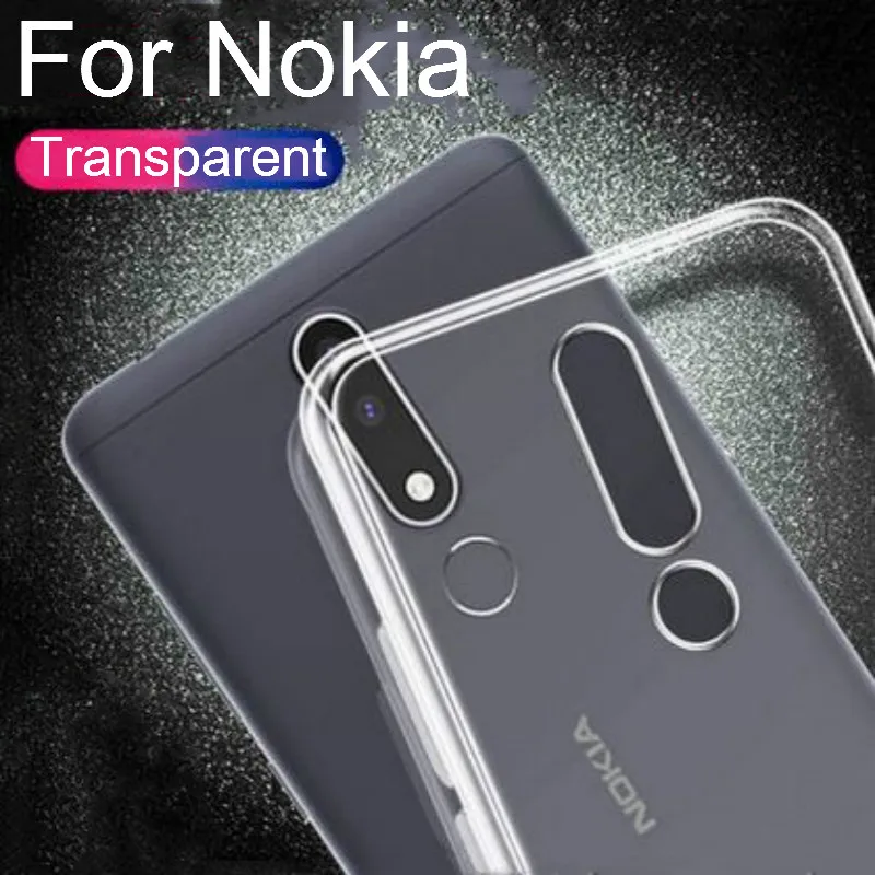 

For Nokia 3.2 4.2 2.1 3.1 5.1 6.1 Silicone TPU Case For Nokia 8 Sirocco 7 Plus 1Plus 2 3 5 6 7 8 X6 Soft Clear Phone Cover Funda