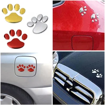 

2 Packs Soft Rubber Dog Claw Car Sticker Cute Hot Panda Paw Print 3D Car Window Bumper Sticker Decal New CZ