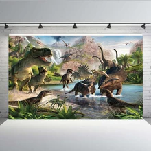 Динозавр Юрского периода сафари День Рождения декорации Фотостудия Фото фоны для фото фотографов