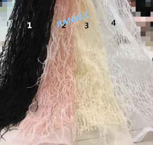 

bridal lace fabric latest high quality CiCi-11319 french lace fabric with feather