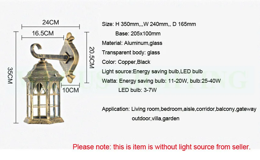 Европейские настенные светильники, водонепроницаемый наружный бра, светильник, средиземноморский балкон, садовый светильник, светильник, WCS-OWL009