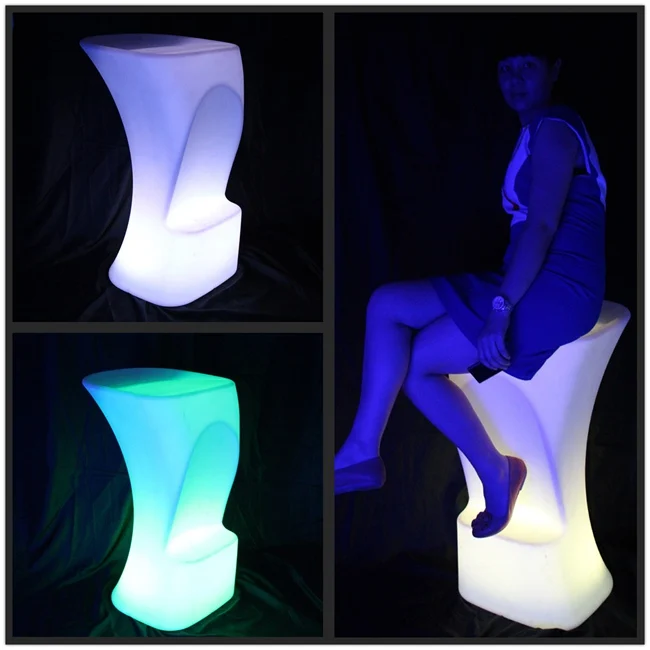 Led Chair Waterproof Rechargeable battery built-in 16 Color Changing SK-LF31A (L48*W45*H85cm) for coffee bar party 2pcs/Lot
