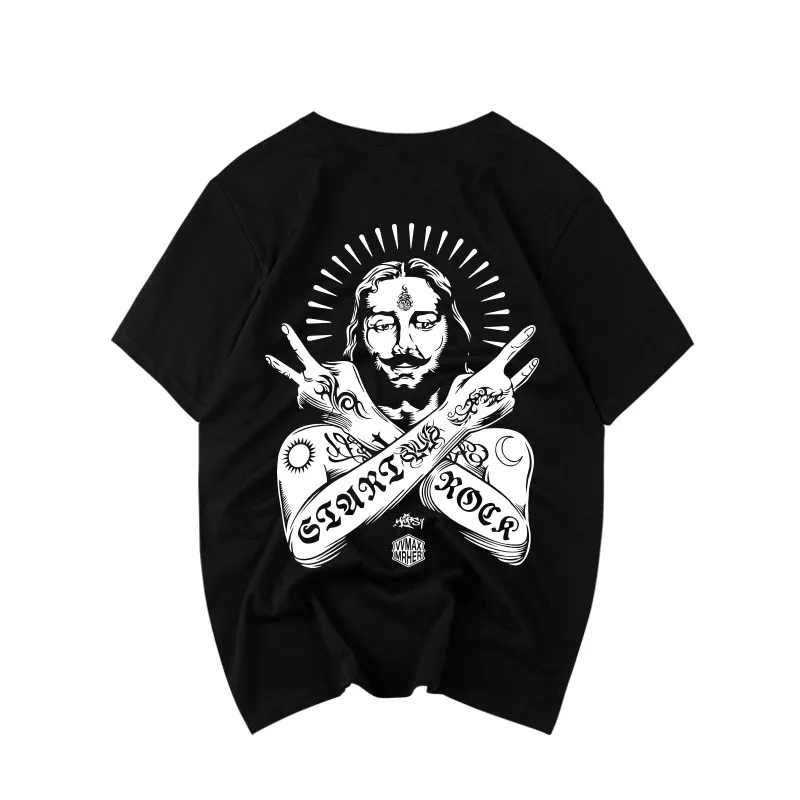 

2019 Spring and Summer Casual T Shirt Women Jesus Pattern Short Sleeve Tops Hip Hop Style Cotton BF Couple Tshirt