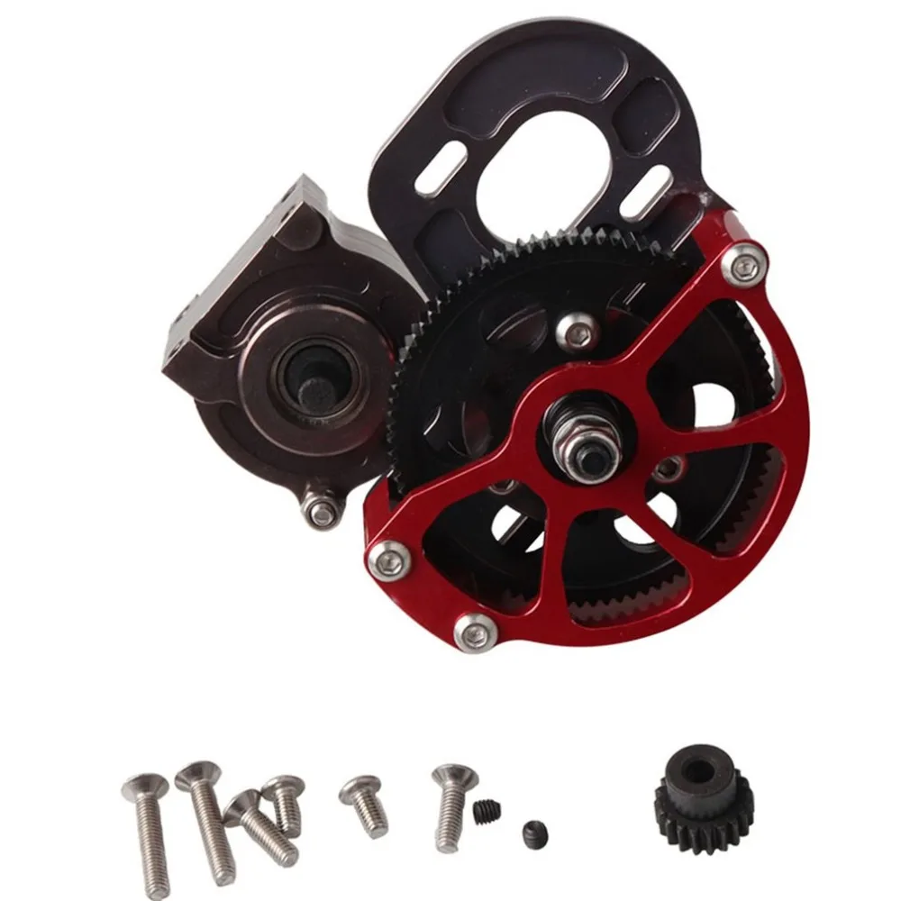 

1pc Titanium Red 1/10 RC Crawler SCX10 All Metal Transmission / Center Gearbox for 1/10 Axial SCX10 Gear Box Reverse Model Parts