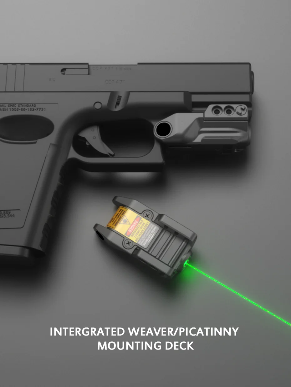 Laserspeed Прямая 9 мм лазер для пистолета Тактический glock лазерный прицел перезаряжаемый лазерный указатель mira лазер para glock