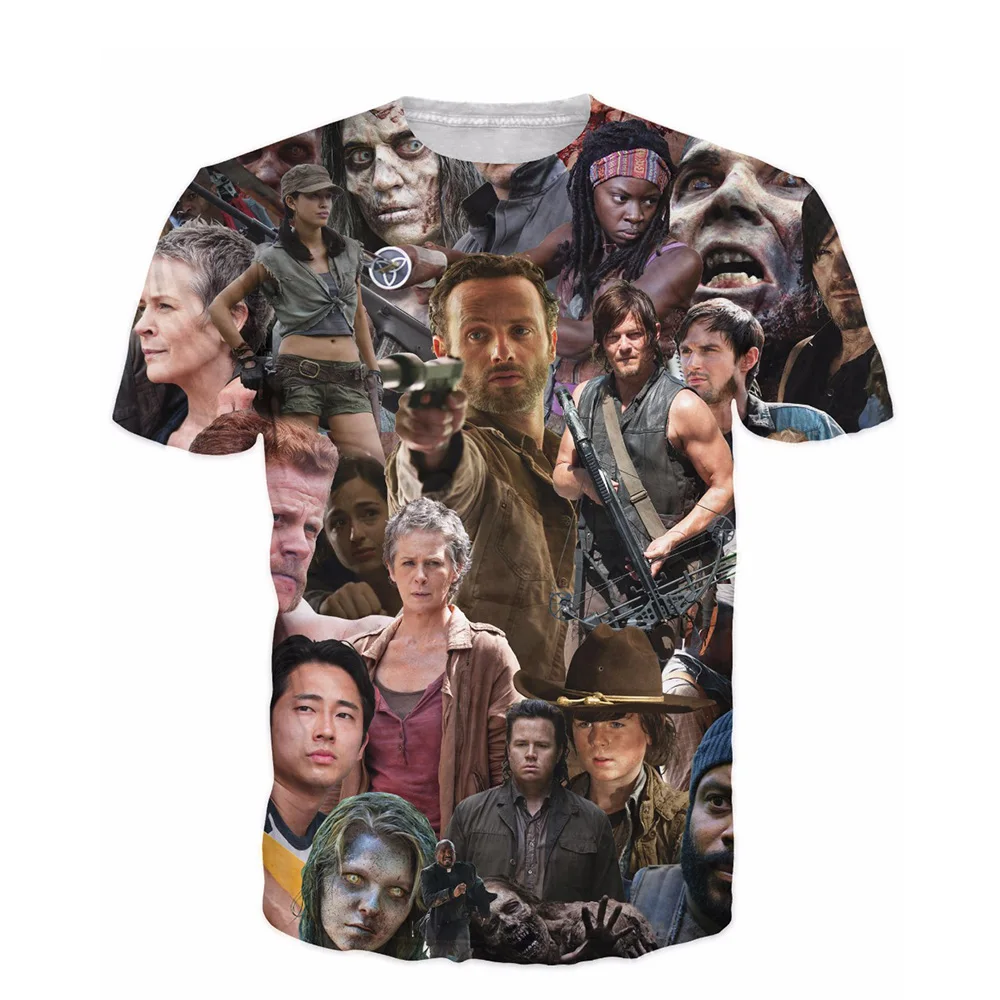 The Walking Dead TWD Michonne Daryl Dixon Rick Grimes Carl Grimes T-Shirt