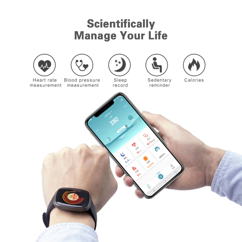 Men Women GT103 Smart Watch IP68 waterproof Sleep Monitor Fitness Tracker Wristband Bluetooth Bracelet For Android IOS Xiaomi