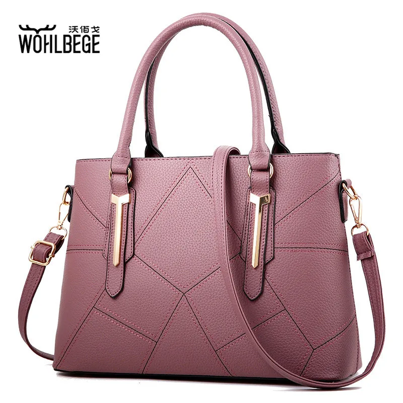 

Women Vintage Messenger Bag Shoulder Tote Hard Lady Handbag Geometric Pattern Wallet PU Leather Black Luxury Handbags Designer