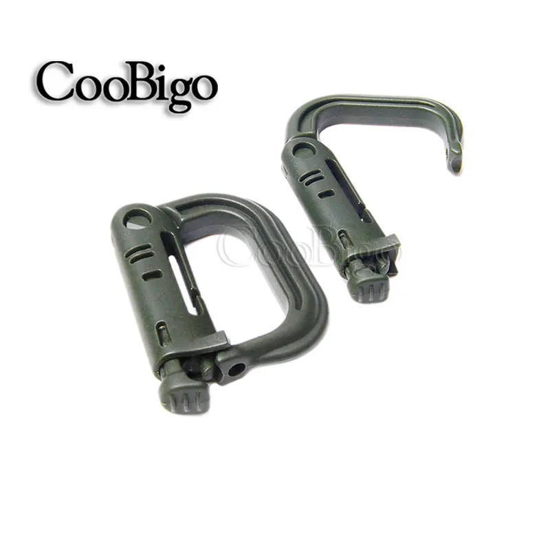 5 шт. GRIMLOC армейский карабин d-образное кольцо оснастка кольцо для ключей EDC Molle тактический рюкзак Кемпинг дорожные наборы# FLC163-B